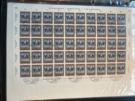 Schweiz 1965 Bogen Pro Patria 30+10R 1.Tag Walenstadt Zillis