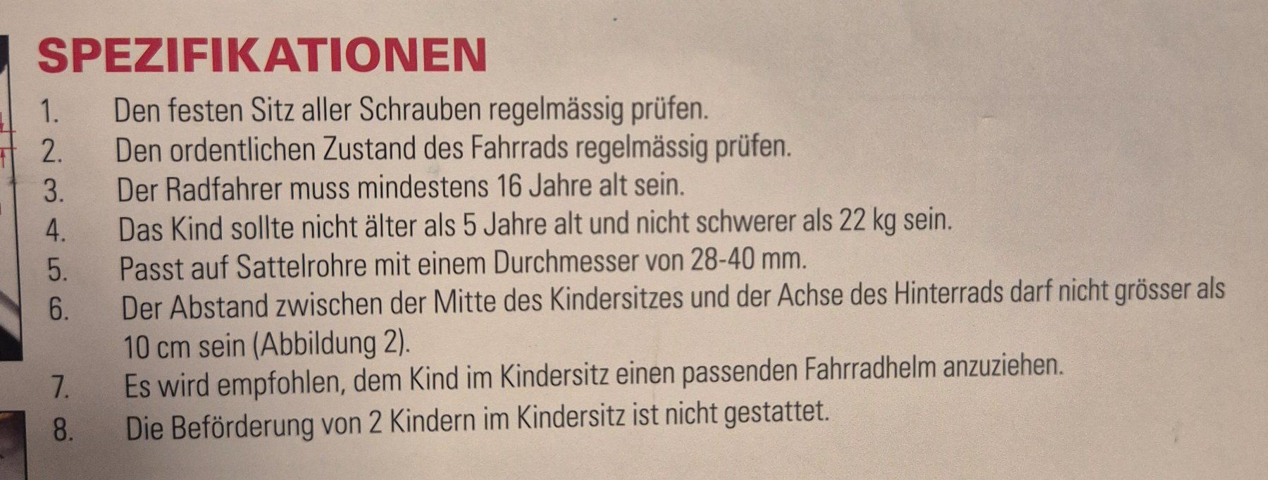 Pezzi di ricambio: Kinderfahrradsitz - NEU – Nuovo (secondo la descrizione) da Rümlang venduto da Technik09 2