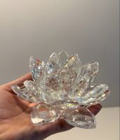 Swarovski Kristall Lotusblüte Seerose Kerzenhalter 