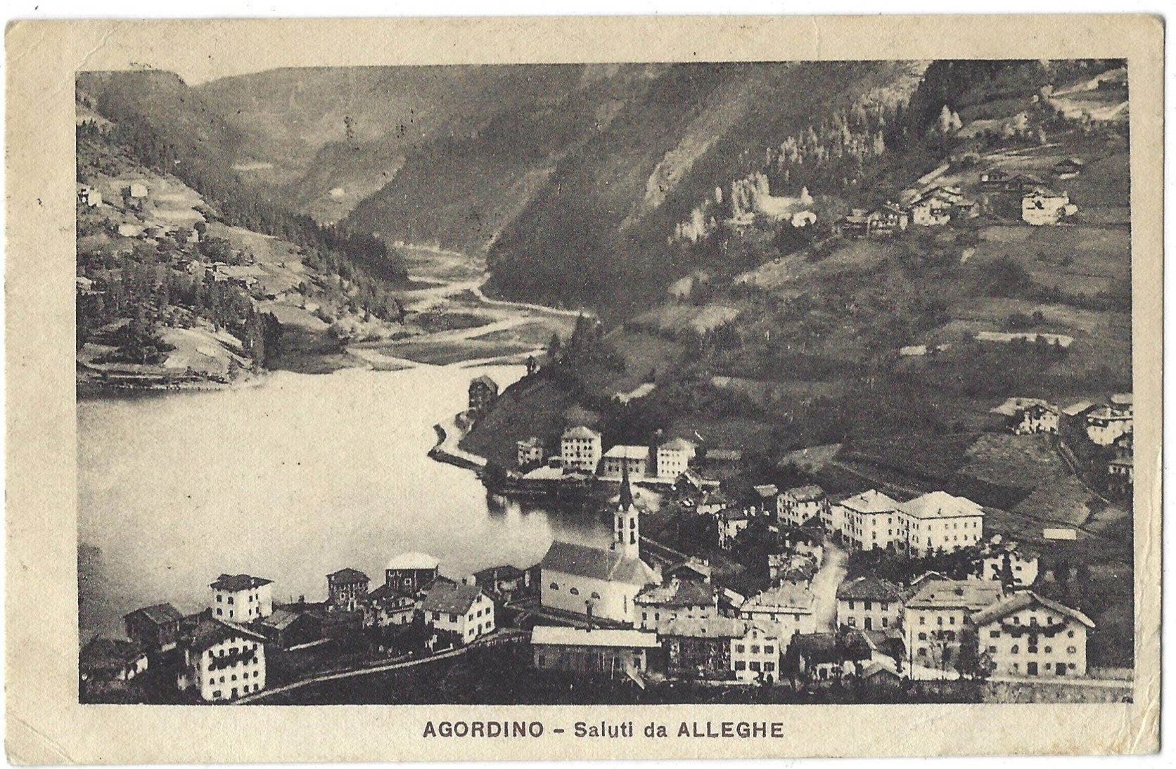 Cartoline postali: AGORDINO  -  Saluti  da  ALLEGHE – Usato da Bütschwil venduto da Jackson1A