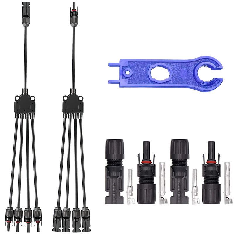 Dispositivi a energia solare: 4 Y-Abzweig-Solarpanel-Adapter Stecker Solarpanel Solarkabel – Nuovo (secondo la descrizione) da Thun venduto da yesky