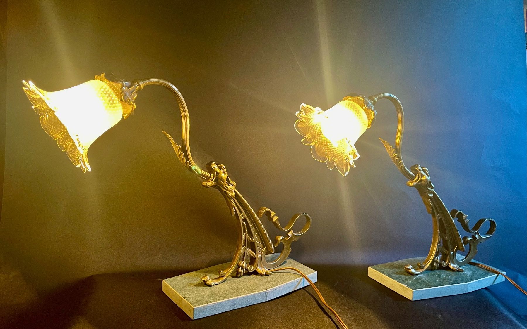 Lampade: Paire de lampe baroque, année 1930 – Usato da Prez vers Siviriez venduto da Mistinguette 2