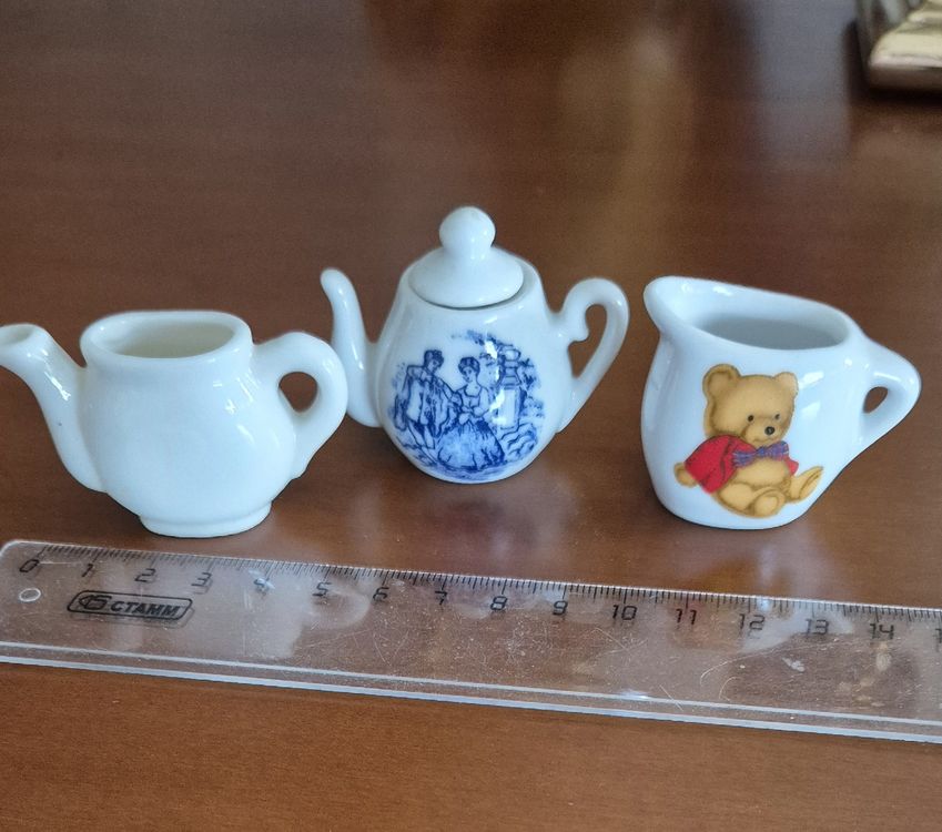 Puppenhaus-Kochset 1:12 – Töpfe, Pfannen, Geschirr Aus Metall, Für 1:12 & 1:6 Puppenstuben Puppenhaus Küchenaccessoires