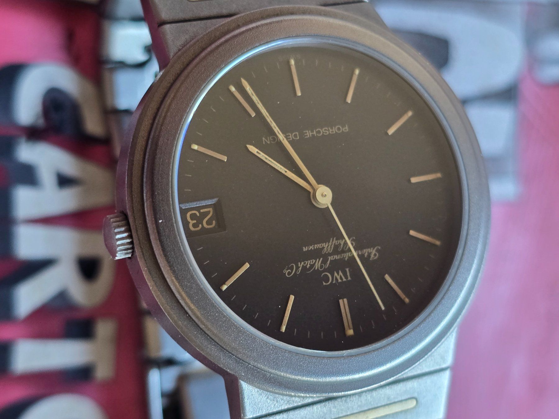 IWC Orologi: 471 IWC Porsche Design Titanium / Gold Date Top – Usato da Muri AG venduto da Corredor 4