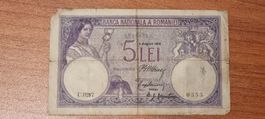 Note 5 Lei Rumänien (Roumanie) 1916 - Sehr selten