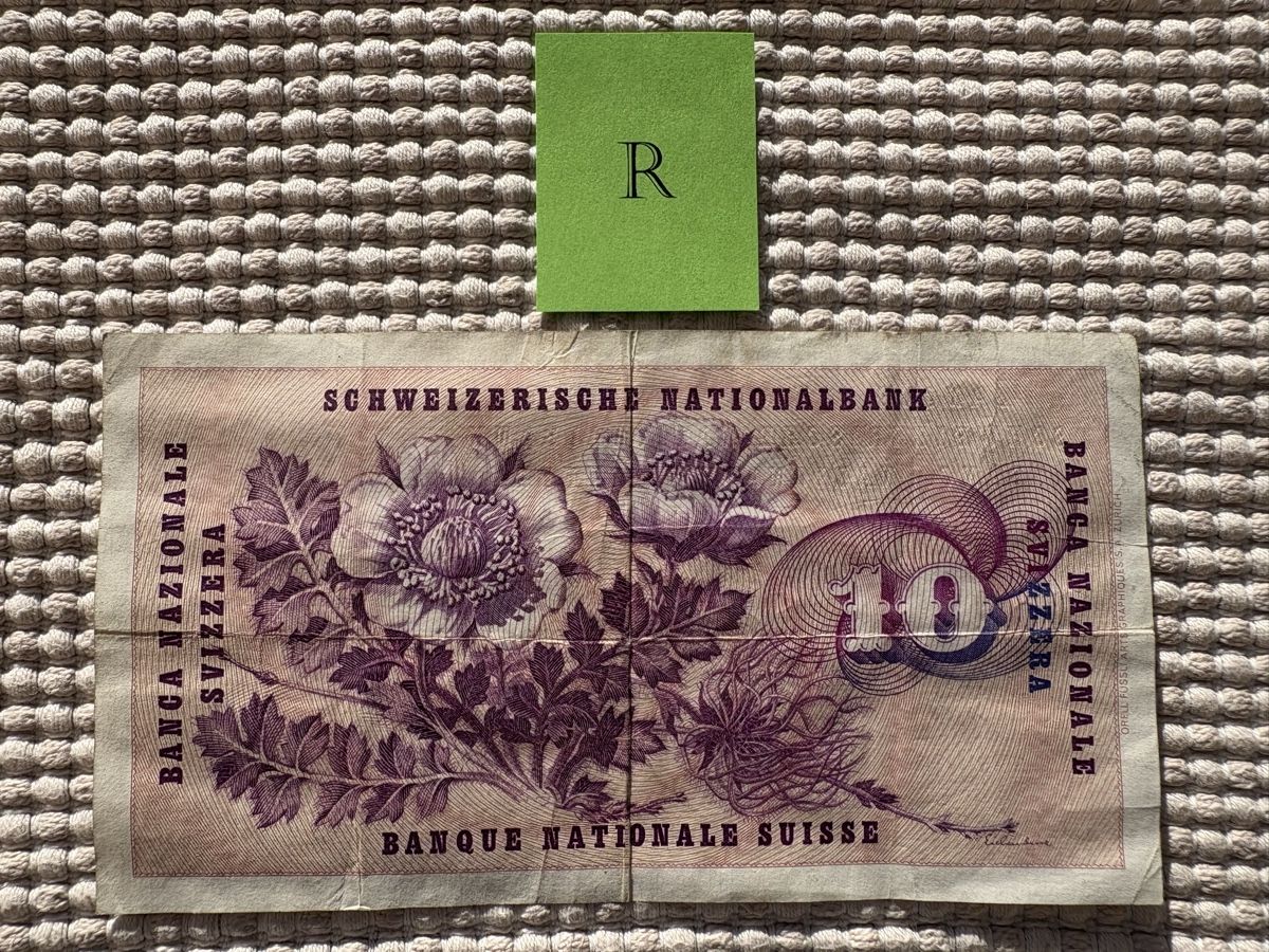 Banconote: 10 Fr. Banknote Schweiz / Serie 36M – Usato da Rümlang venduto da SchumBru10 1