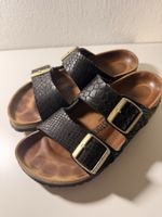 Birkenstock Sandalen schwarz Schlangenoptik Grösse 38 guter 