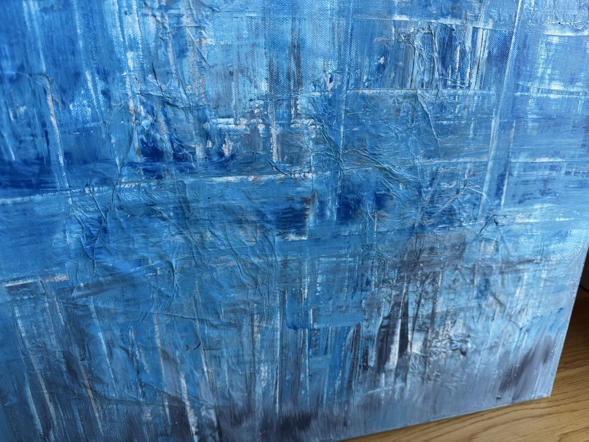 Gemälde: 60 x 80 cm Abstrakt Blautöne Schweizer Kunst – Neu (gemäss Beschreibung) aus Zürich von LuxuryJewellery 3