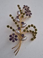 Wunderschöne Blumenbrosche aus den 50ziger Jahren/goldfarben