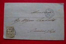 Strubelbrief mit 21G (21B4) auf Durcksache von BASEL, 1400.-
