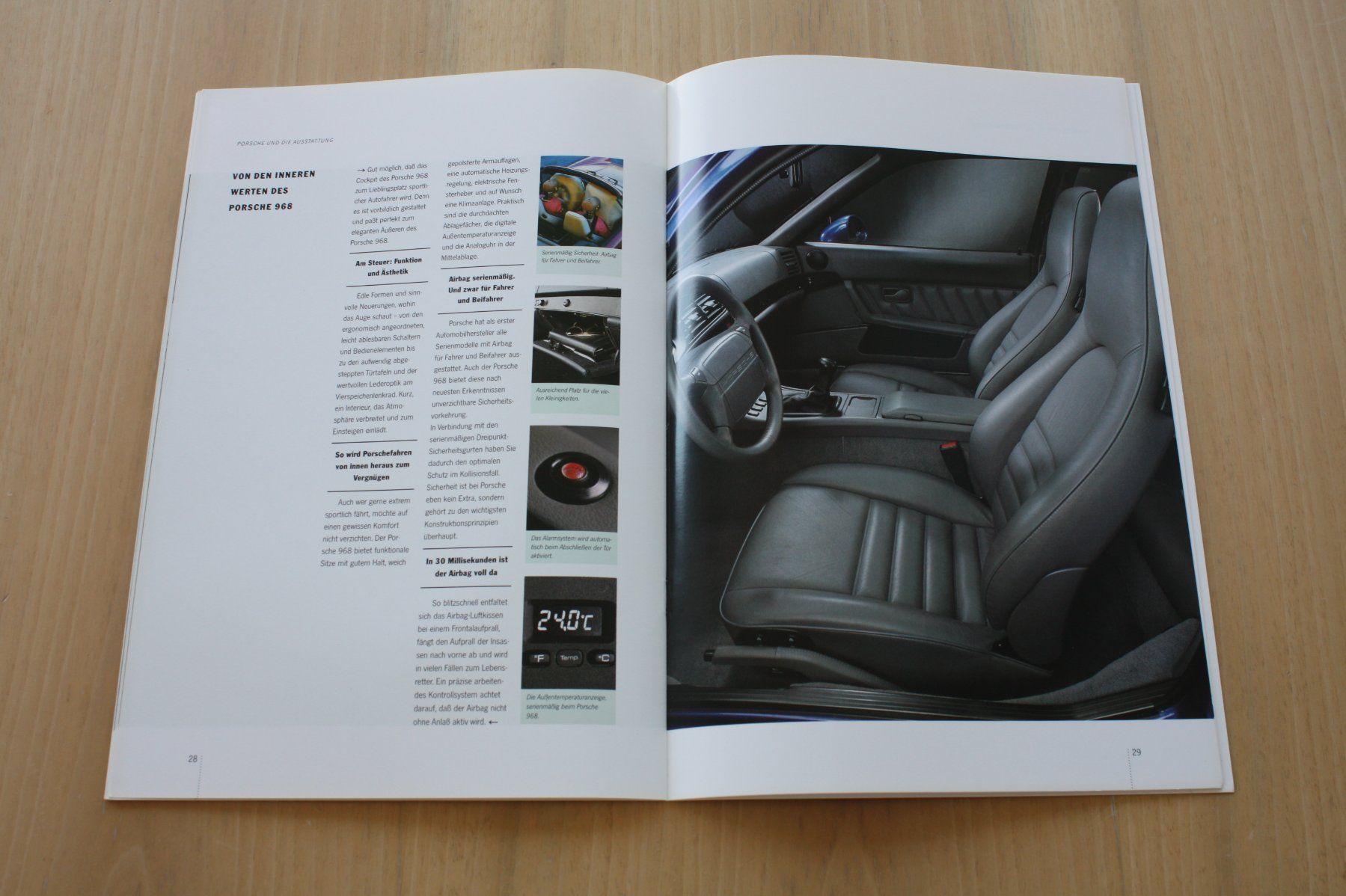 Porsche Documenti: Porsche 968 Prospekt mit Datenblatt 1992 – Usato da Wikon venduto da erwin400 7