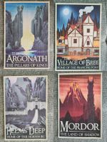 lot de 4 affiches sur toile le seigneur des anneaux