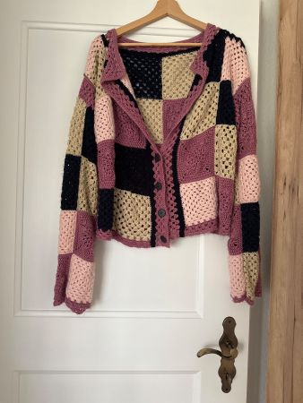 Handmade Oversized Multicolor Cardigan 🌿