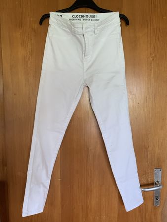 Clockhouse Damen Jeans, weiss, Gr. 38, Super Skinny Fit!