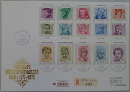 1972, PORTRAITS Sonderpostmarken 69' 71' +72, LUXUS-FDC !