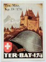 Soldatenmarke 2.WK, Ter Mitr Kp IV/174, geschn, Wi Ter 349-2