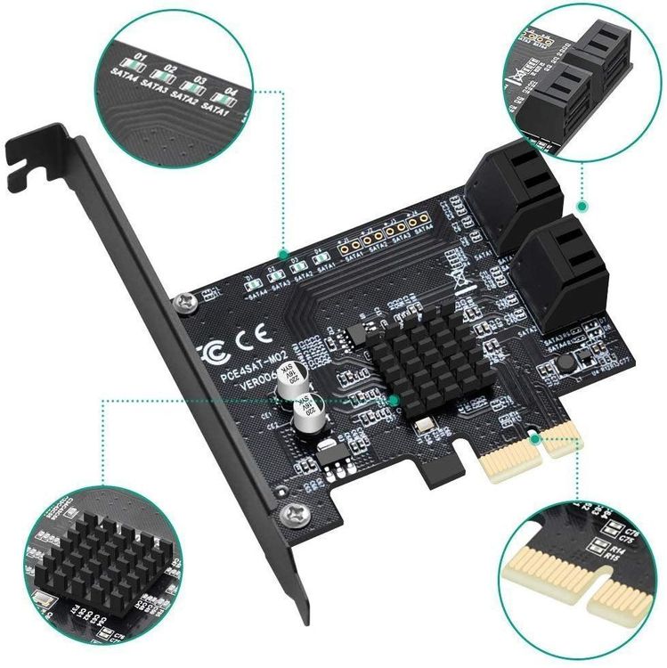 Disques durs: SATA III-6-Port- PCIe-Karte – Neuf avec emballage d'origine à Unterägeri par RmOnline 8