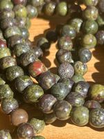 Strang dragon blood jasper Kugeln / stone beads 8 mm