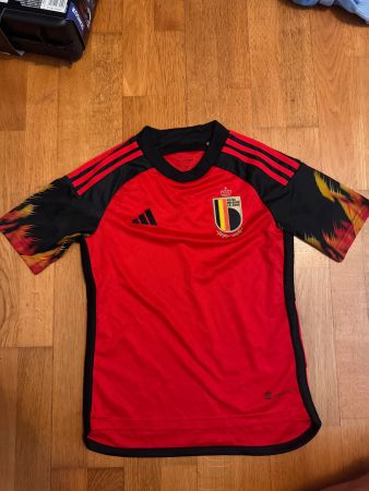 Fussballtrikot Belgien Kinder Grösse 140 Adidas rot schwarz