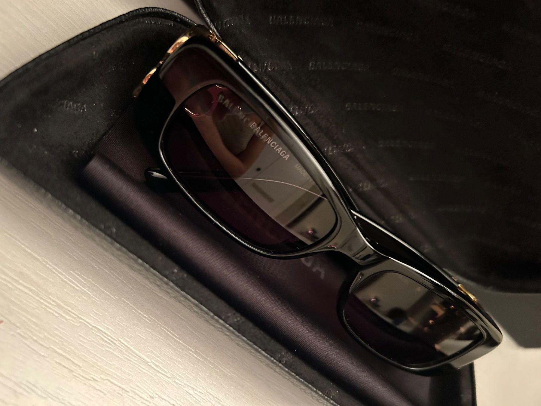 Balenciaga Occhiali & Lenti: Balenciaga rectangle sunglasses in black New – Usato da Zürich venduto da Ferienan 4