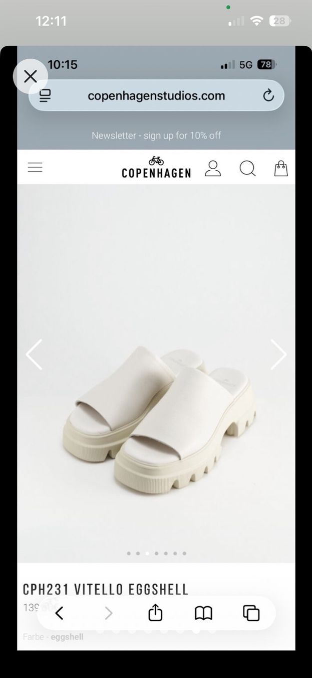 Copenhagen Scarpe da donna: Copenhagen Studios CPH231 Sandalen, vitello eggshell -Gr. 38 – Usato da Muralto venduto da eva_bjp2 5