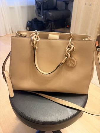 Michael Kors Handtasche aus Saffiano-Leder – Beige/Rose