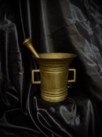 Antique Mortar and Pestle Brass Used