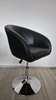 2x Drehstuhl Lounge Sessel schwarz Kunstleder höhenverstellb