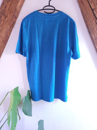 Herren T-Shirt Reda Rewoolution Merino cyanblau Grösse M