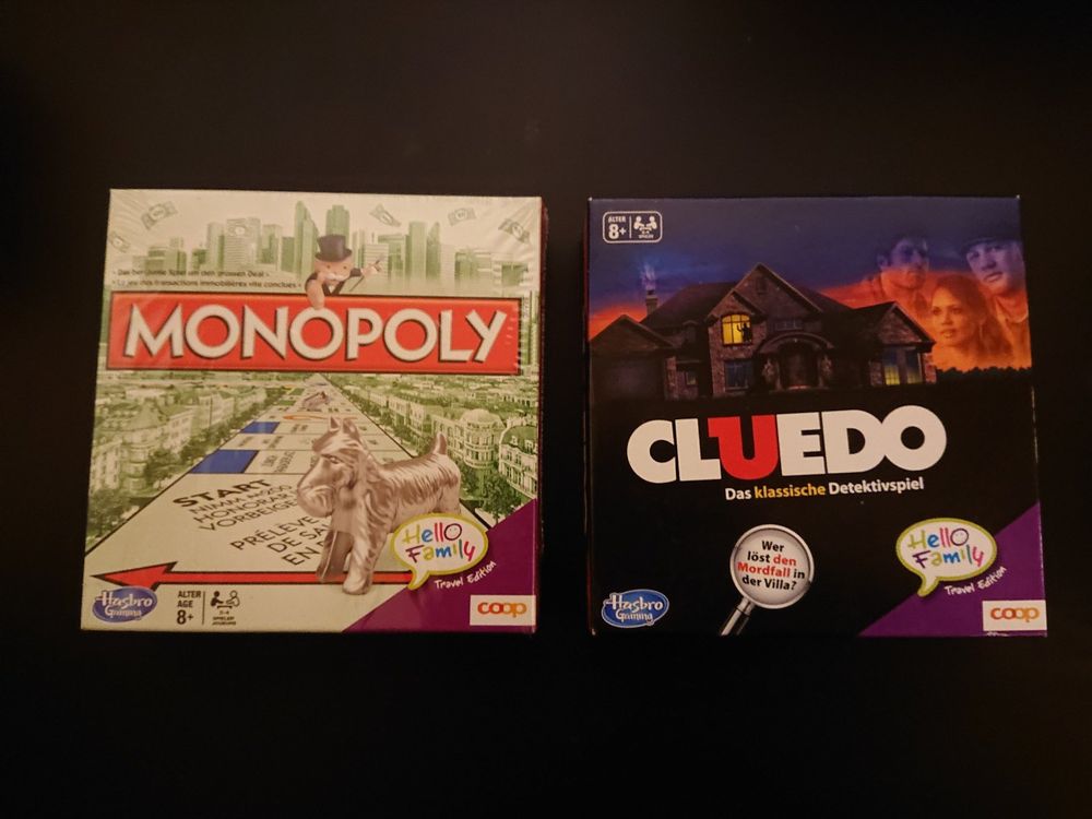 Mini Monopoly (Neu) und Cluedo (offen) (Gebraucht) in Liestal für CHF 6 ...