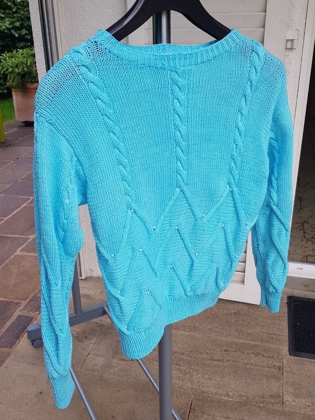 Maglioni & Felpe: Pullover Garn Vintage türkis – Usato da Mörschwil venduto da wunderkiste44 5