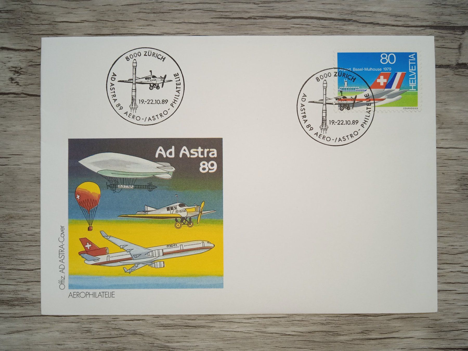 Tutti i francobolli: TR18 Enveloppe + Timbre Suisse 1989 – Usato da Cousset venduto da Patrick_Collections