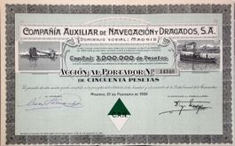 Compania Auxiliar de Navegacion y Dragados, Madrid - 1929