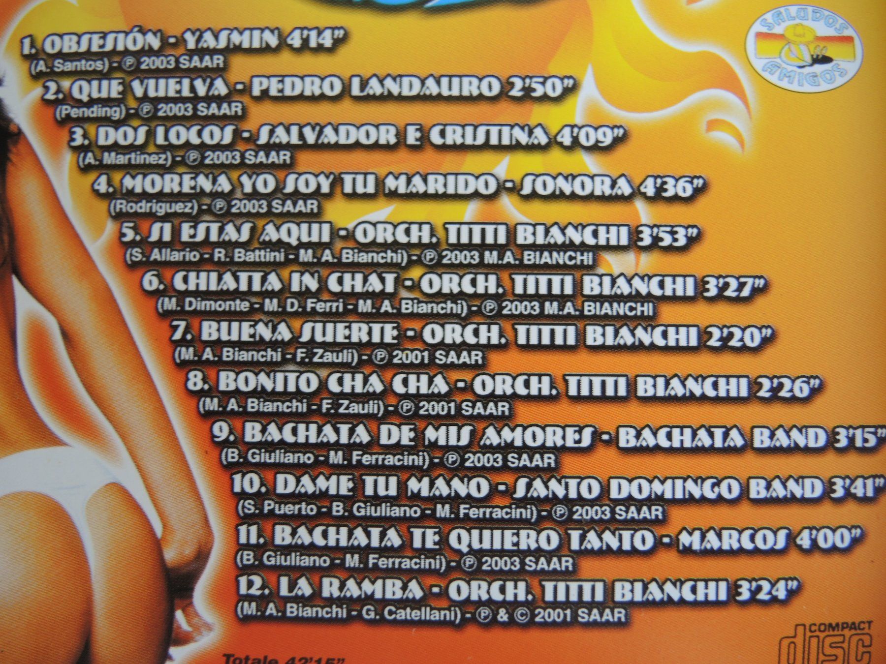 CDs: Bachata Obsesion CD - Saludos Amigos - Sommerhits – Gebraucht aus Rorschach von Pop-upBrocki 3