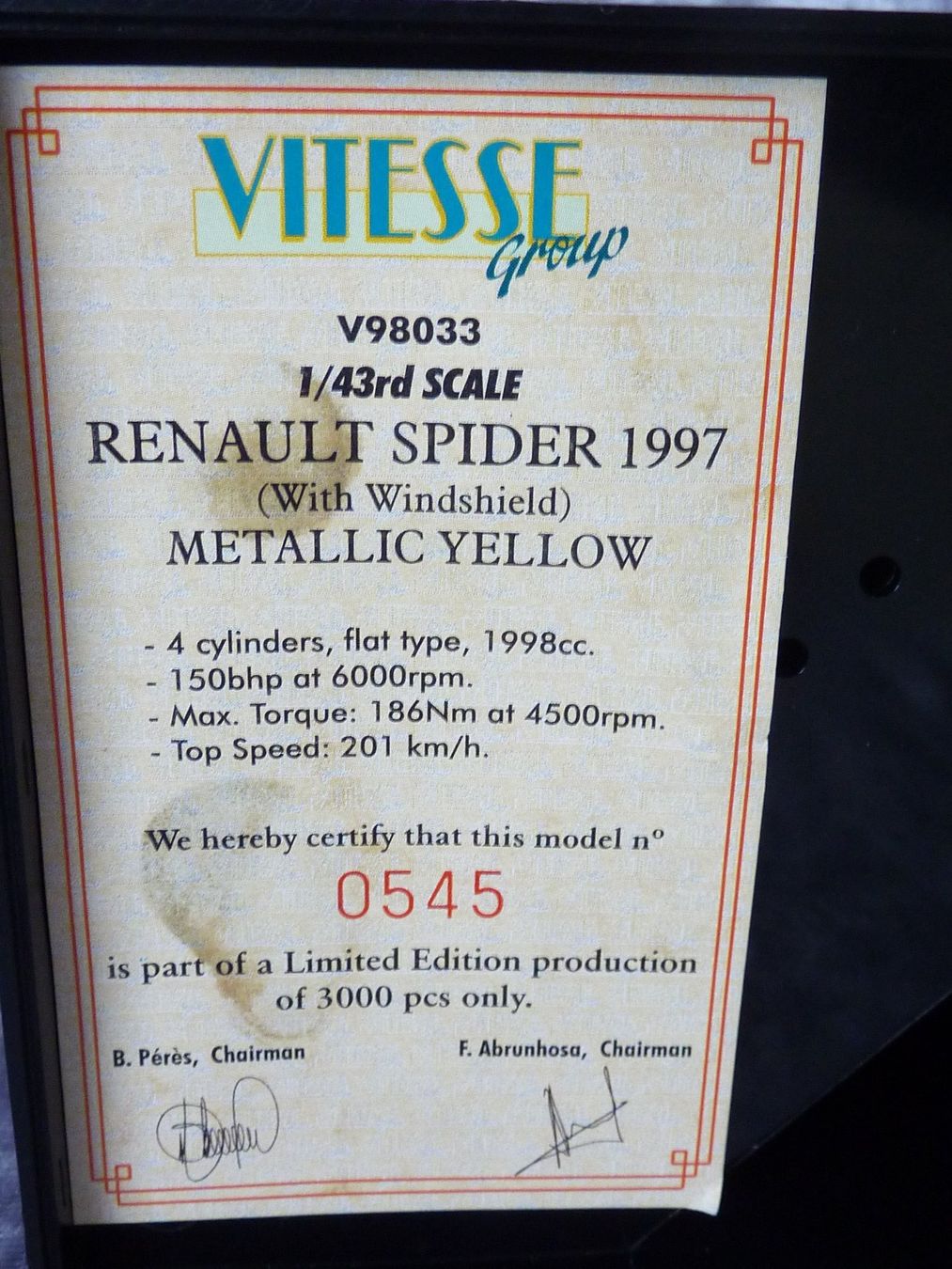 Vitesse Voitures modèles: Renault Spider with Windscreen  1:43 – Neuf (Voir description) à Dürrenäsch par modellautos4you 5