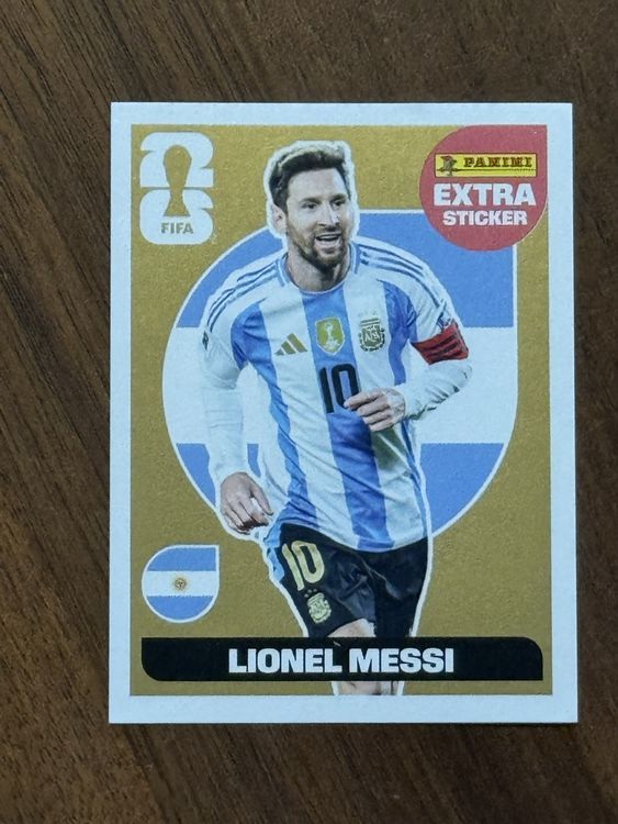 Panini FIFA WM 2026 Extra Sticker, Lionel Messi Gold (Neu (gemäss ...