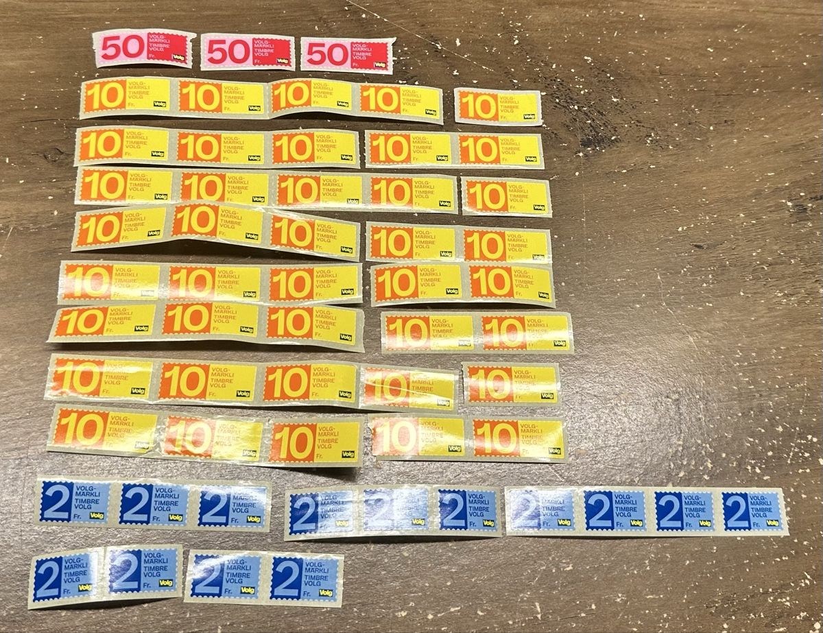 Volg Sammelmarken & -punkte: Volg Märkli - 578 Punkte – Neu (gemäss Beschreibung) aus Buus von 2019dp