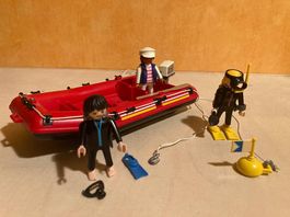 Playmobil Bateau Plongée vintage de 1993 - Bon état