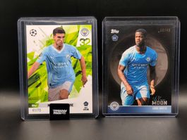Maximo Perrone Topps RC /75 & Luke Mbete RC /49 Man City