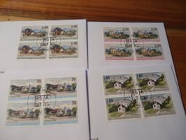 Liechtenstein 2001, Dorfansichten, Satz, Einzel + 4erbl