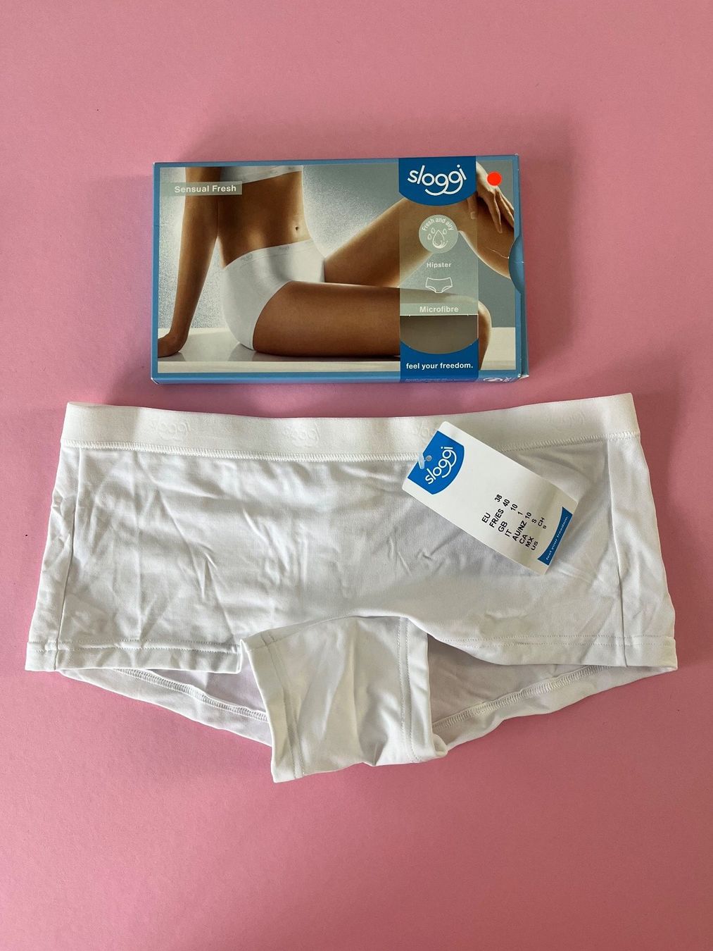 Sloggi Altra biancheria intima: Sloggi Sensual Fresh, Hipster Microfibre, Grösse 38, Weiss – Nuovo e nell'imballaggio originale da Rudolfstetten venduto da gst_g7xl 1