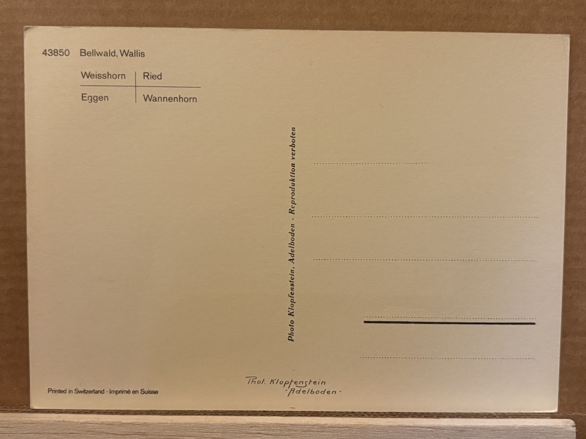 Cartoline postali: AK von Bellwald – Usato da Rümlang venduto da Kartenpost1 1