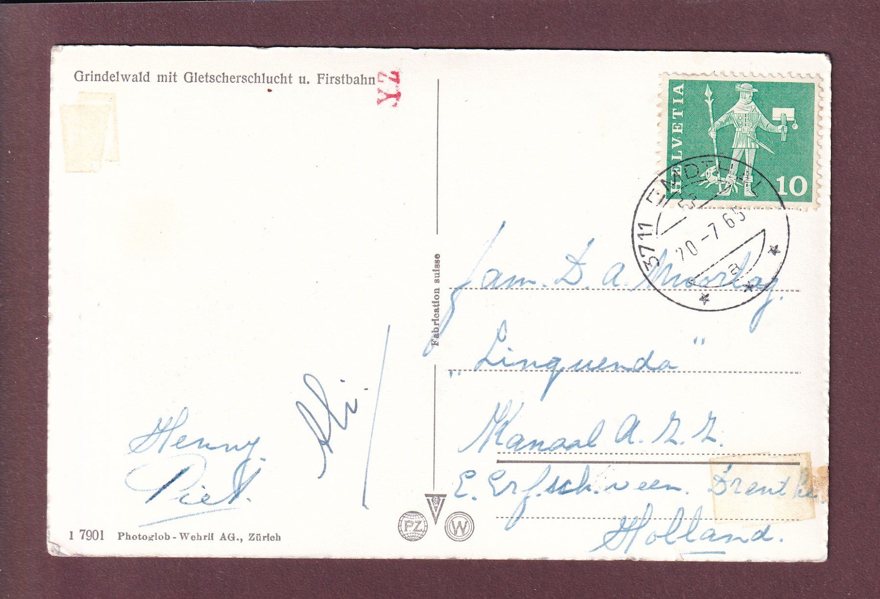 Cartes postales: GRINDELWALD - 5 Bilder - 1965 – D'occasion à Pully par nicecards 1