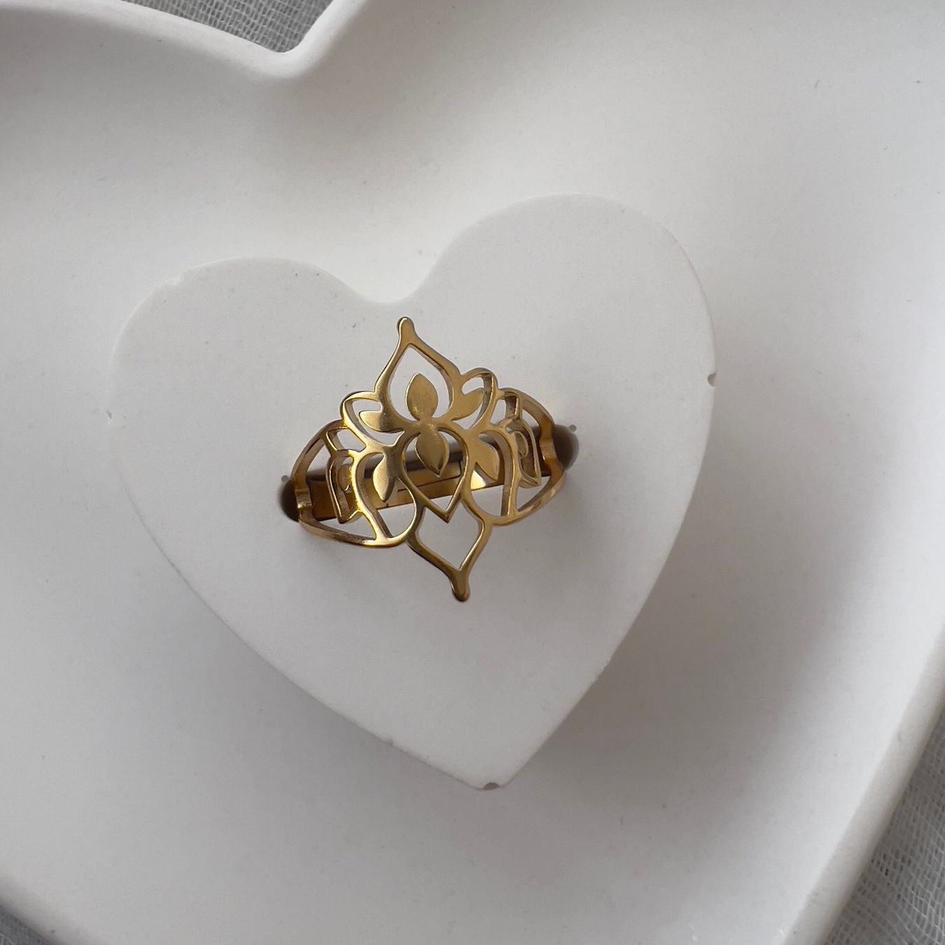 Anelli: Bague Lotus - Lotus Edelstahlring – Nuovo (secondo la descrizione) da Pully venduto da sunaddict 1