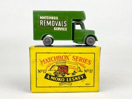 Matchbox Moko Lesney 17B Bedford Removals - DARK GREEN MINT!