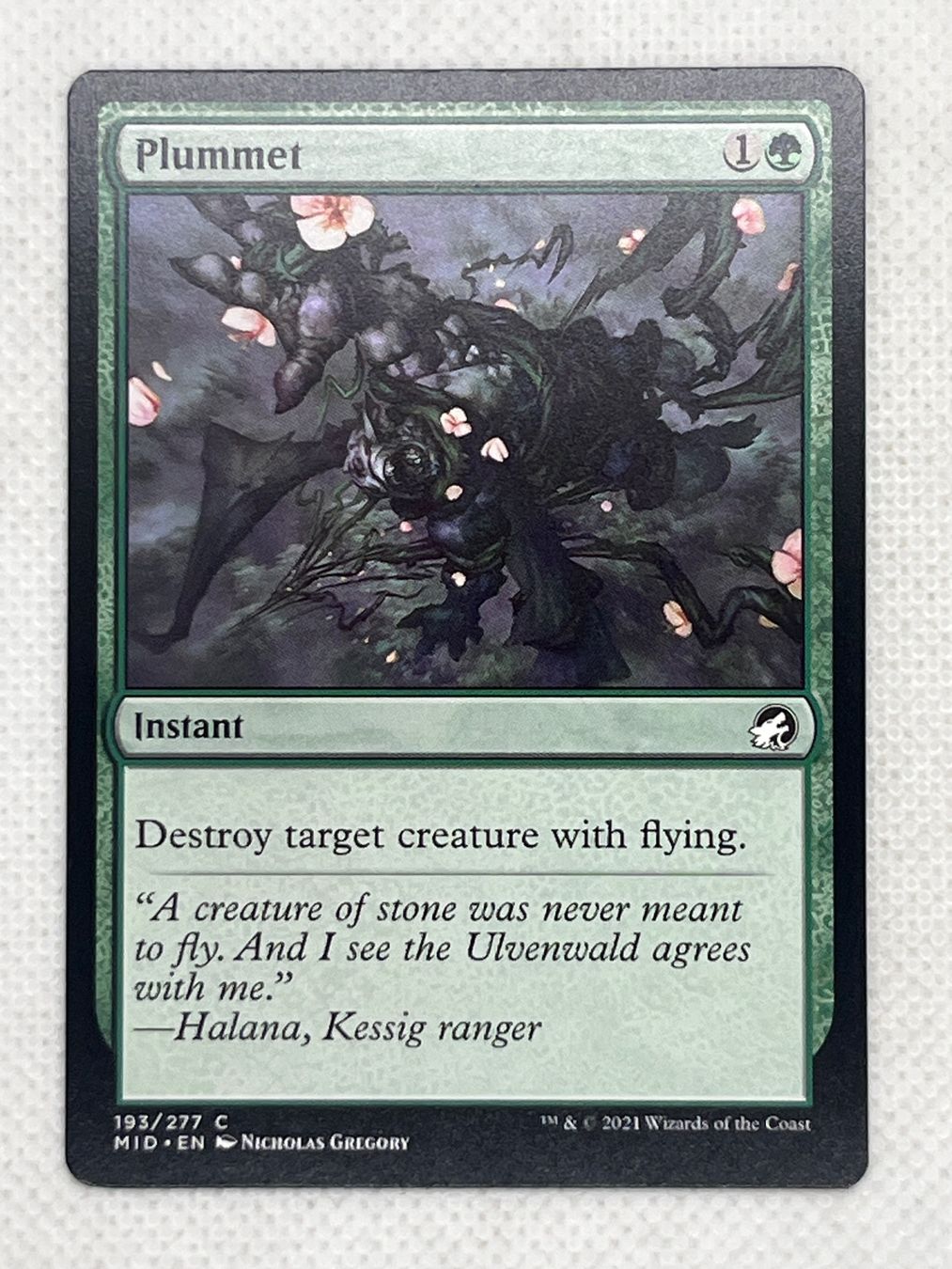 Magic The Gathering Sammelbilder & Trading cards: MTG Plummet MID 193 Englisch Common – Gebraucht aus Hinterkappelen von Kim1992