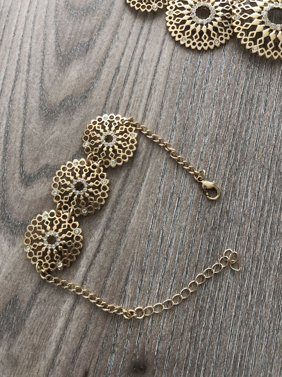 Sonstiger Schmuck: Ensemble de bijoux dorés avec strass ✨ – Neu und originalverpackt aus Delémont von bou_26 1