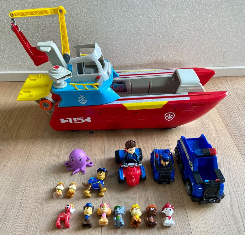 Paw Patrol Figuren-Set Mit Chase, Captain Turbot & Baby Octopus – Spielzeug Ab 3 Jahren