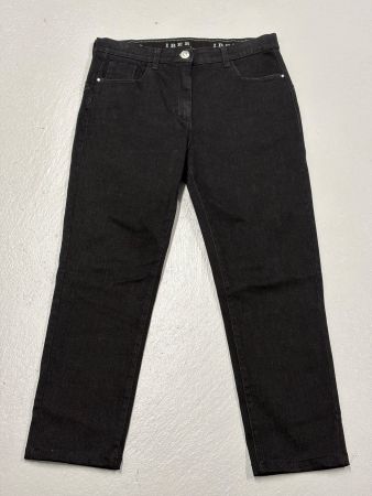 Schicke IBER Jeans Schwarz Gr. 42 slim Glitzer