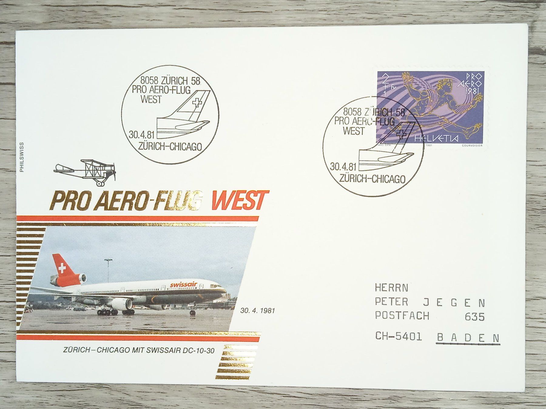 Alle Briefmarken: TR17 Enveloppe + Timbre Suisse 1981 – Gebraucht aus Cousset von Patrick_Collections